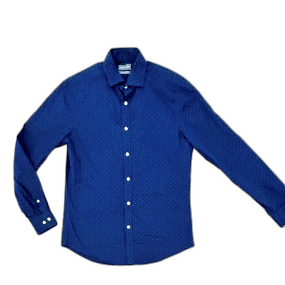 Michael Kors Other - Michael Kors Slim Fit Stretch Button Down Shirt in Navy  - Men's Medium